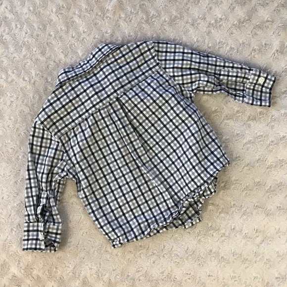 Gymboree 6-12 Months Button Down Shirt Black Plaid - Picture 4 of 4